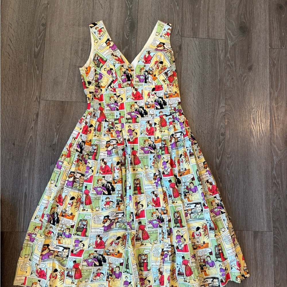 Colorful Comic Print Dress